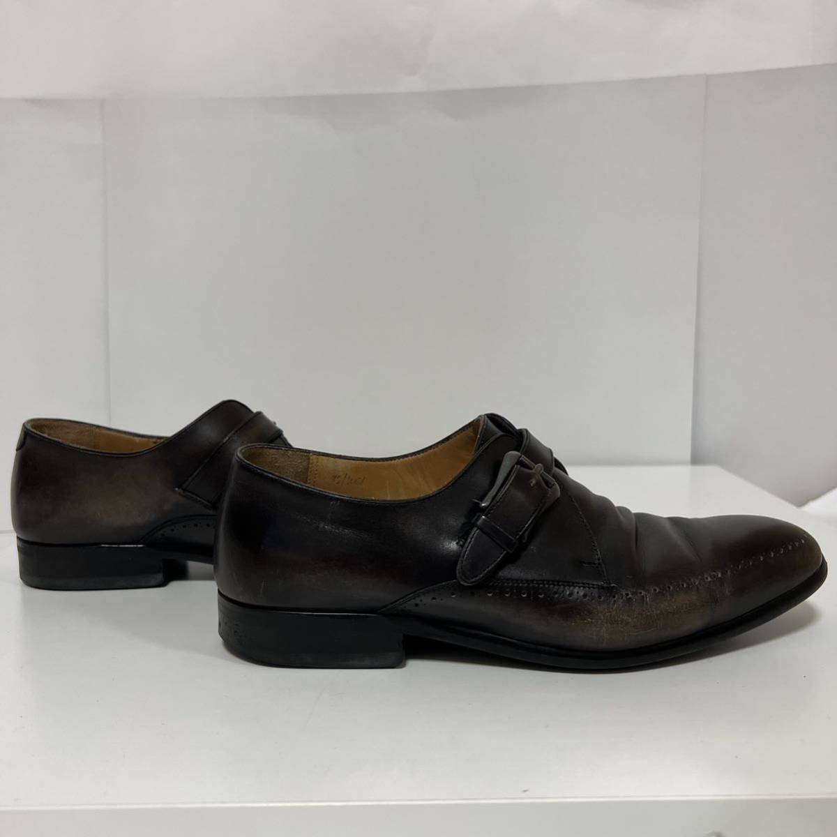 Berluti シングルモンク レザーシューズ 7 1/2 ブラウン-
