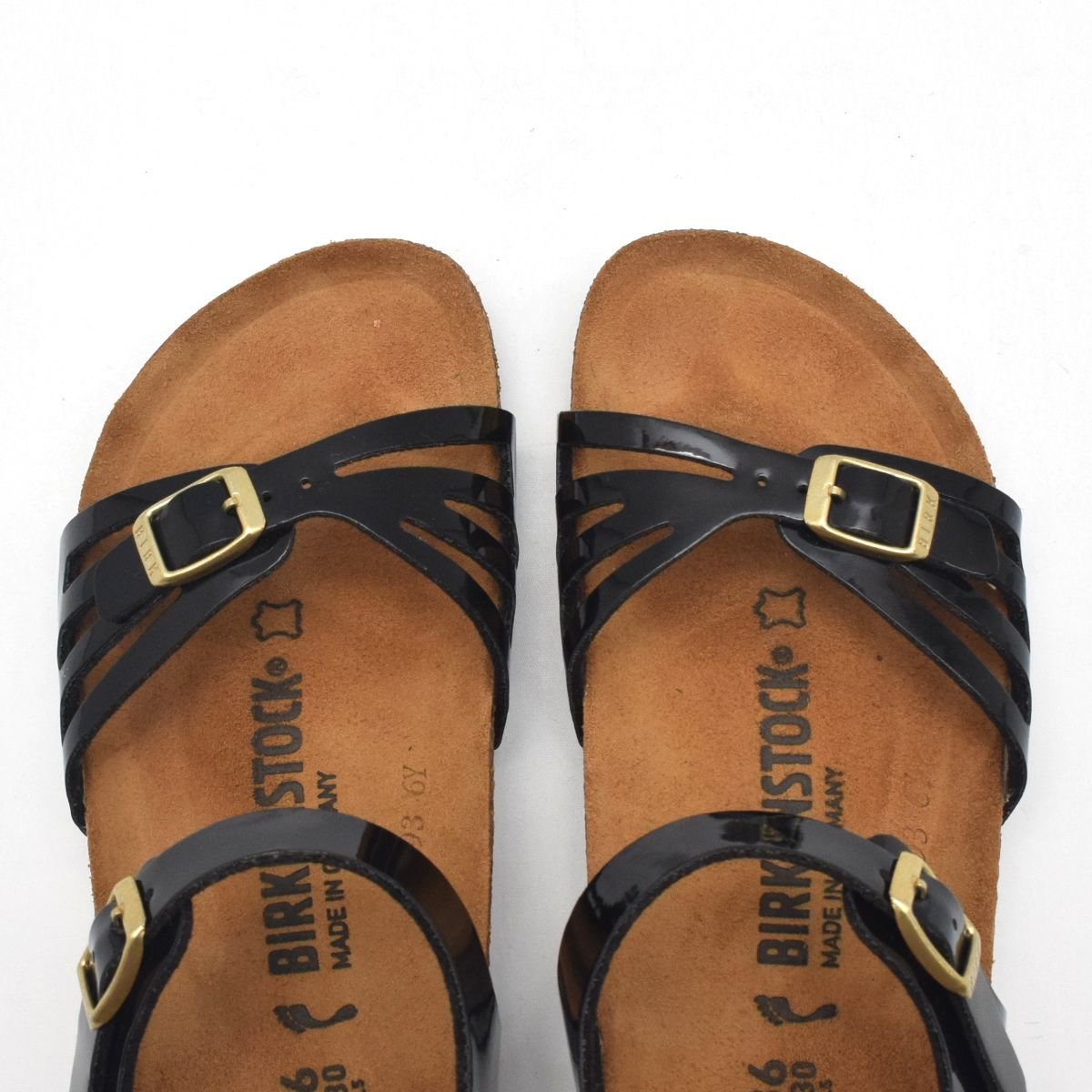 BIRKENSTOCK ビルケンシュトック Bali バリ パテント エナメル サンダル SIZE:23cm アンクルストラップ [S206169]_画像4