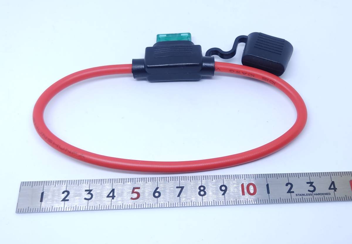  fuse holder 30A 25A fuse attaching wiring thickness 10AWG flat type fuse wiring . fat therefore large electric current equipment etc. 30A 25A 2 kind fuse attaching 