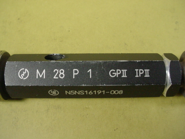 M28*1.0 GP2-IP2　中古品　ミリサイズ　ネジゲージ　プラグゲージ_画像2