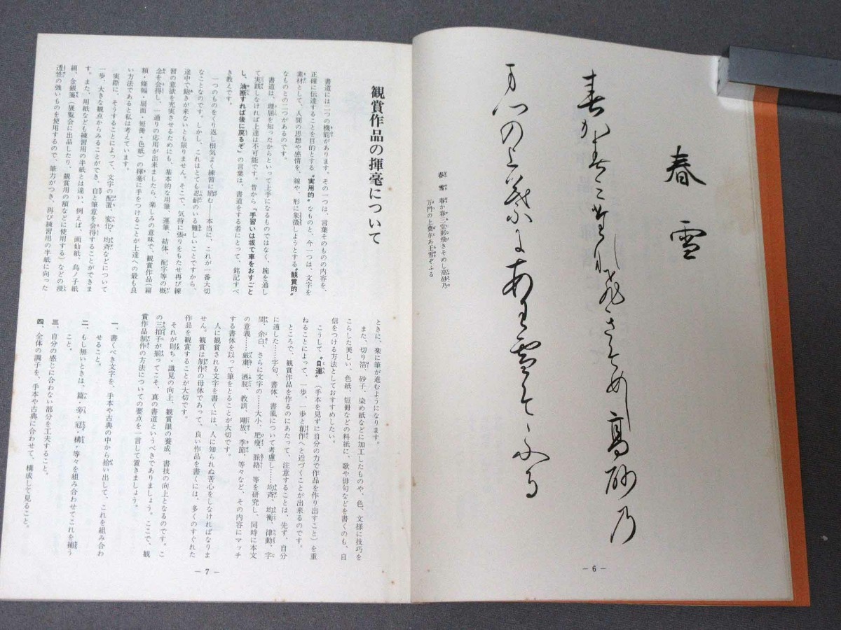 古本（書道）：実物手本「揮毫書式大全」中村春堂著（昭和52年発行）／B-230729★_画像2