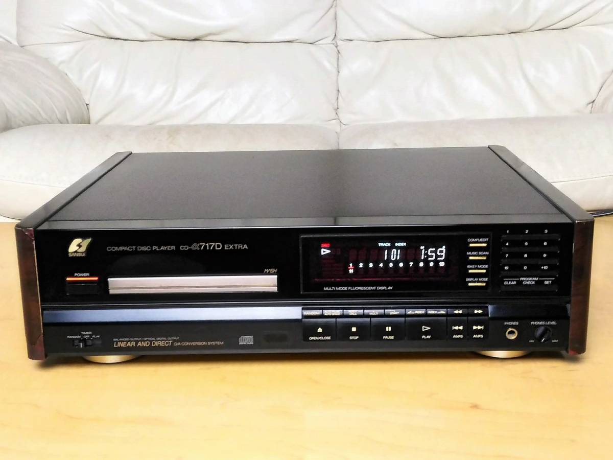 ◆操作良好◆SANSUI Sansui CD-α717DEXTRA【皮帶更換和維護完成】 原文:◆動作良好◆SANSUI サンスイ　 CD-α717D EXTRA　【ベルト交換・整備済】