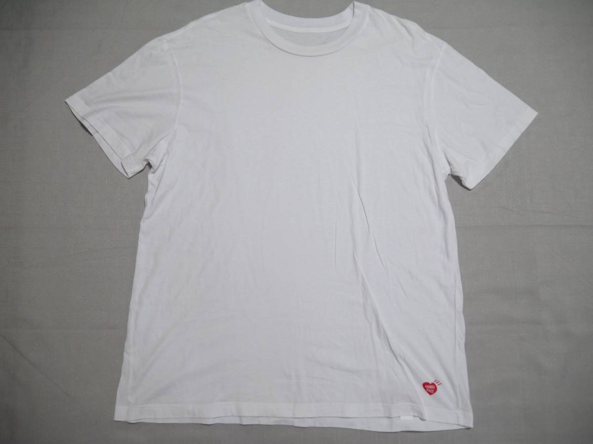 HUMAN MADE 袖ワンポイント ホワイトTシャツ (XL) 白Tシャツ_画像1
