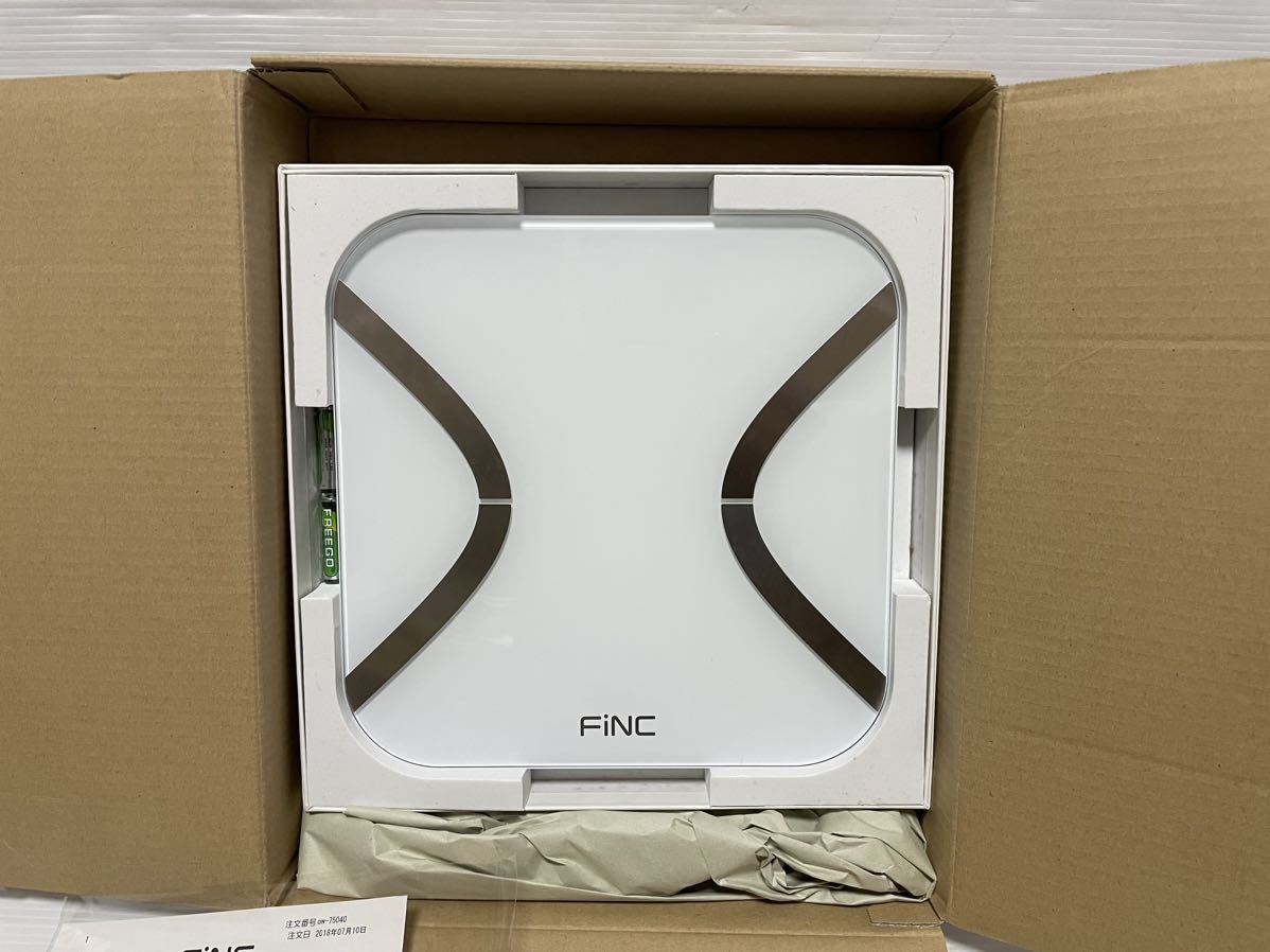 【送料無料】未使用品/FiNC SmartScale CS20E-mini/ホワイト/体組成計/体重計/Bluetooth/ iPhone Androidスマホ連動_画像1