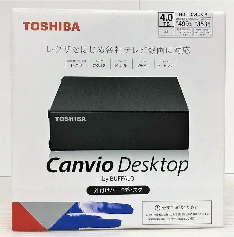 バッファロー外付HDD　 HD-TDA4U3-B 外付けHDD 4TB ブラック　新品、未使用、未開封　保証書内封