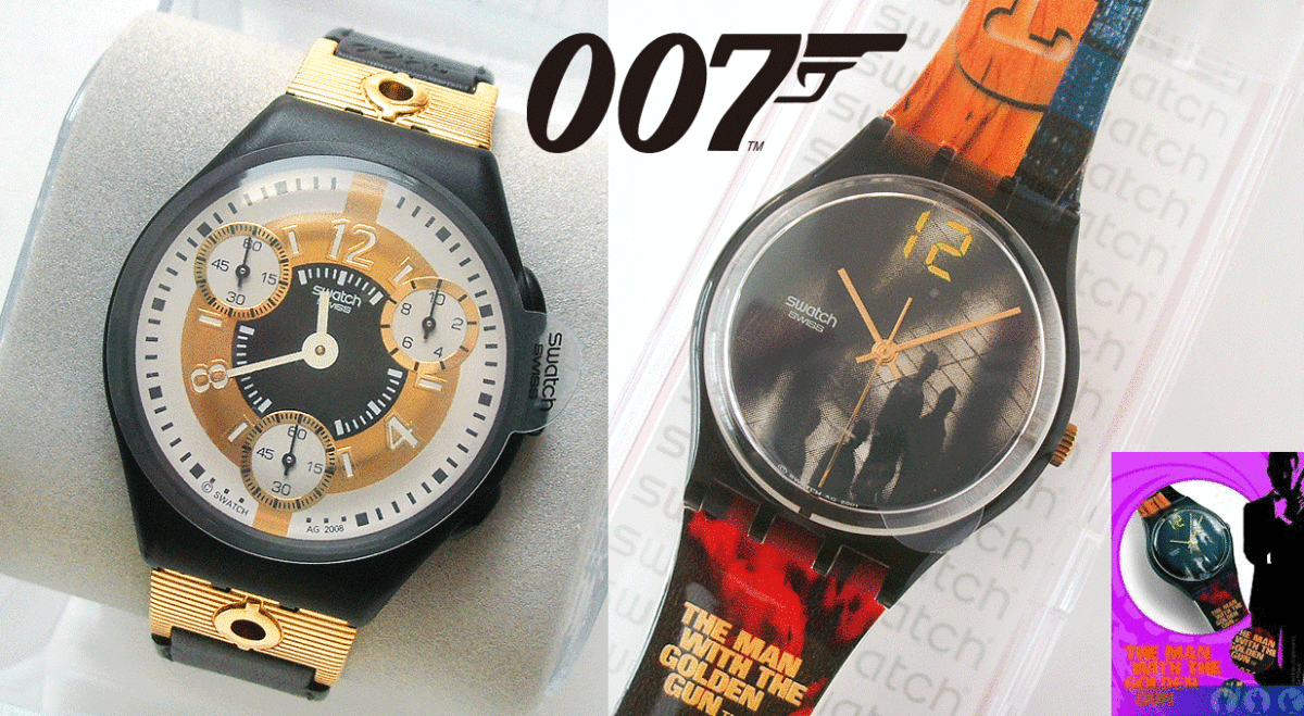 ★超入手困難未使用品★007×SWATCH★コラボモデル★THE MAN WITH THE GOLDEN GUN★電池交換済み★ジェームズ・ボンド★オメガ好きも見てね_画像1