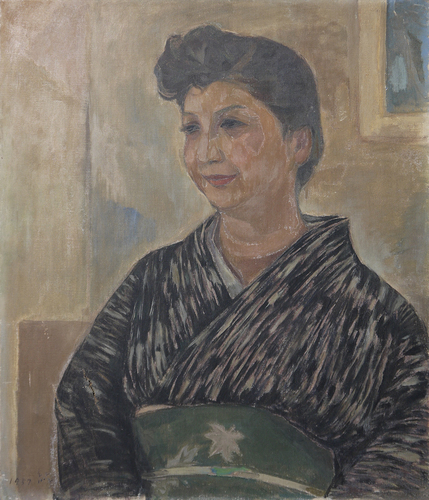 草花が好きで、浅間山麓に咲く野の花の作品を沢山描きました。 自画像