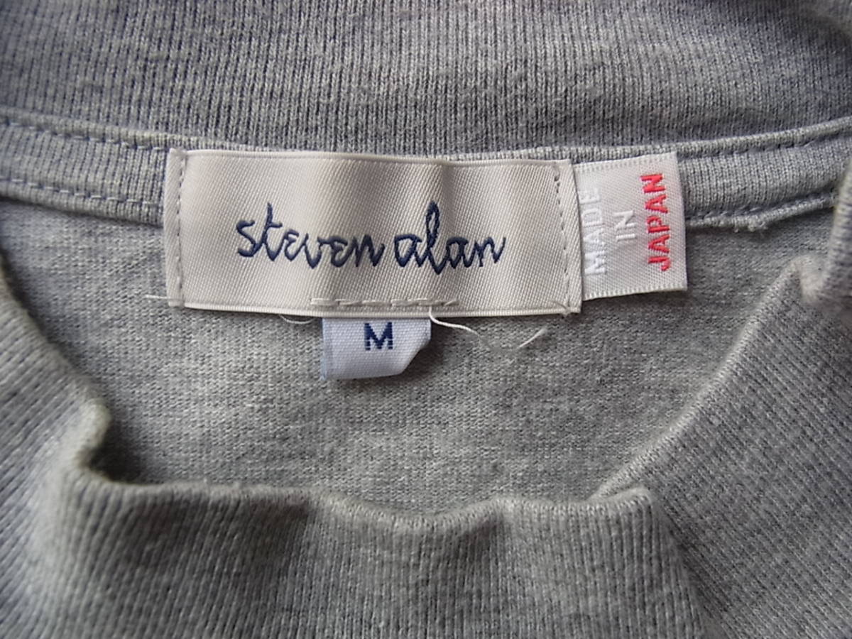 steven alan Stephen Alain with pocket mok neck cut and sewn size M made in Japan . gray 