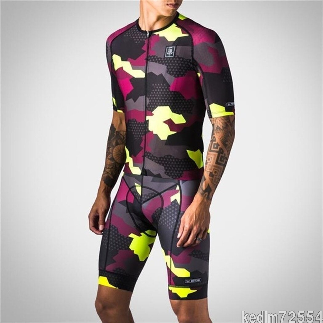 [ super profit ] triathlon jersey s gold suit cycling men's bicycle sport body set Splash clothes 