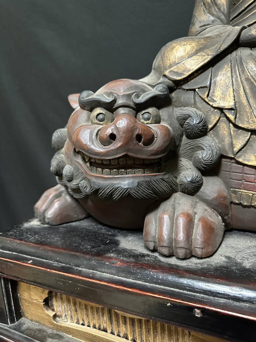 時代仏 希少 金彩 文殊菩薩 僧形文殊菩薩坐像 僧形文殊菩薩騎 時代仏 希少 金彩 文殊菩薩 僧形文殊菩薩坐像 僧形文殊菩薩騎
