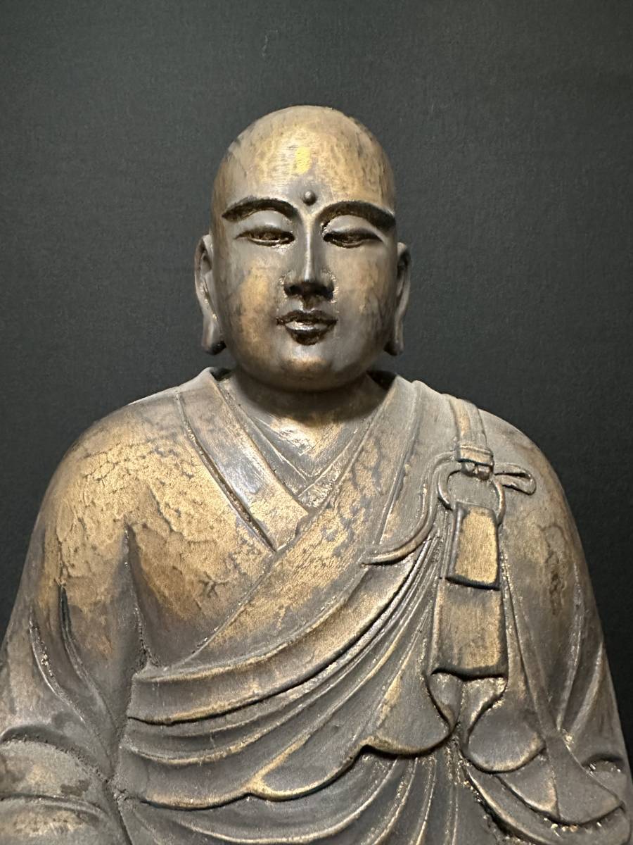 時代仏 希少 金彩 文殊菩薩 僧形文殊菩薩坐像 僧形文殊菩薩騎 時代仏 希少 金彩 文殊菩薩 僧形文殊菩薩坐像 僧形文殊菩薩騎