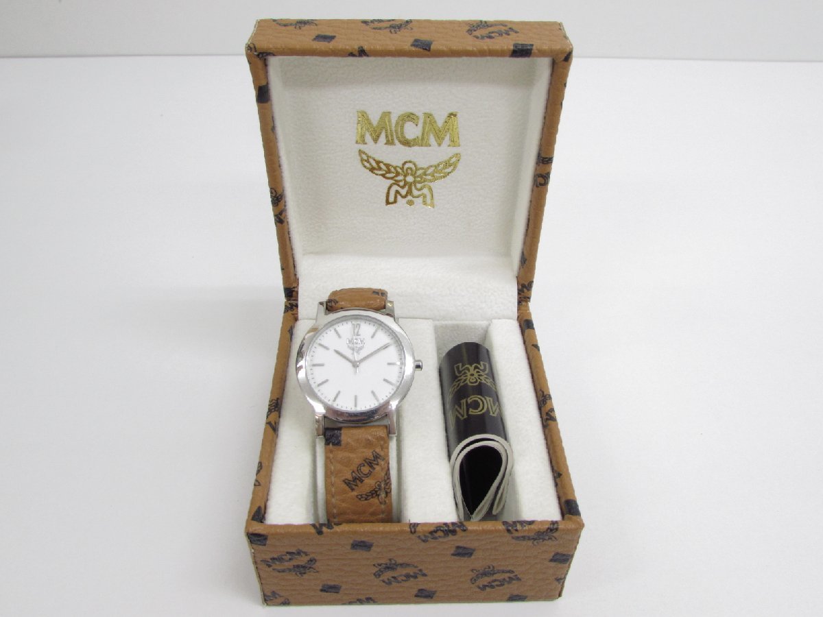 MCM アナログ 腕時計 BOX付 クォーツ ≡AC24082