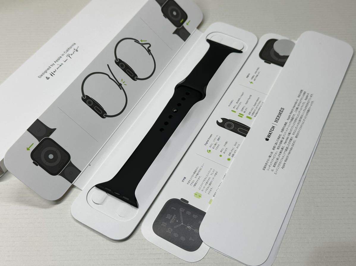 アップルウォッチエルメス バンド 黒 44mm 45mm 未使用