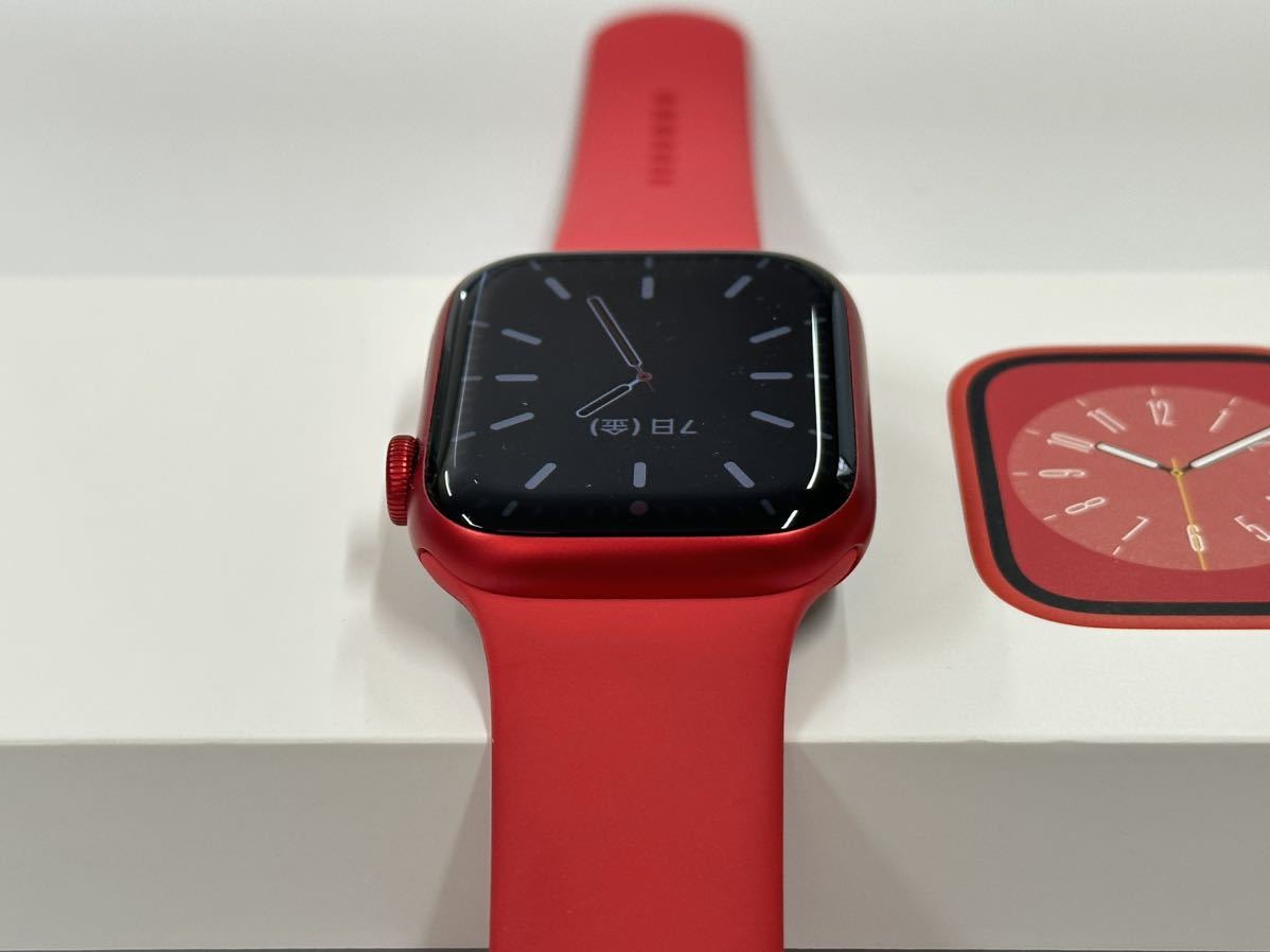☆即決 バッテリー100% Apple Watch series8 45mm GPS+Cellular レッドアルミニウム RED アップルウォッチ GPSモデル シリーズ8 444 ☆即決 バッテリー100% Apple Watch series8 45mm GPS+Cellular レッドアルミニウム RED アップルウォッチ GPSモデル シリーズ8 444