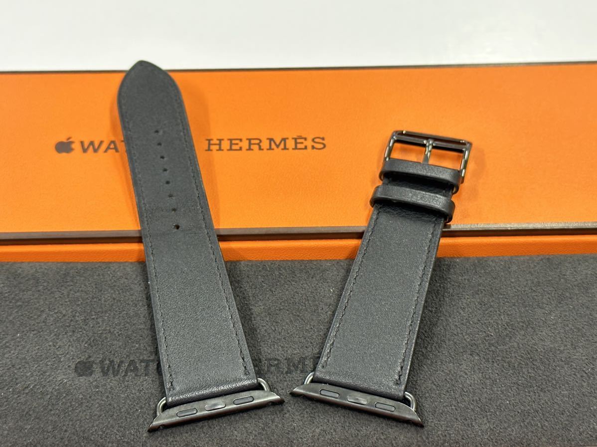 即決 Apple Watch Hermes 45mm 44mm ブラック 黒 シンプルトゥール