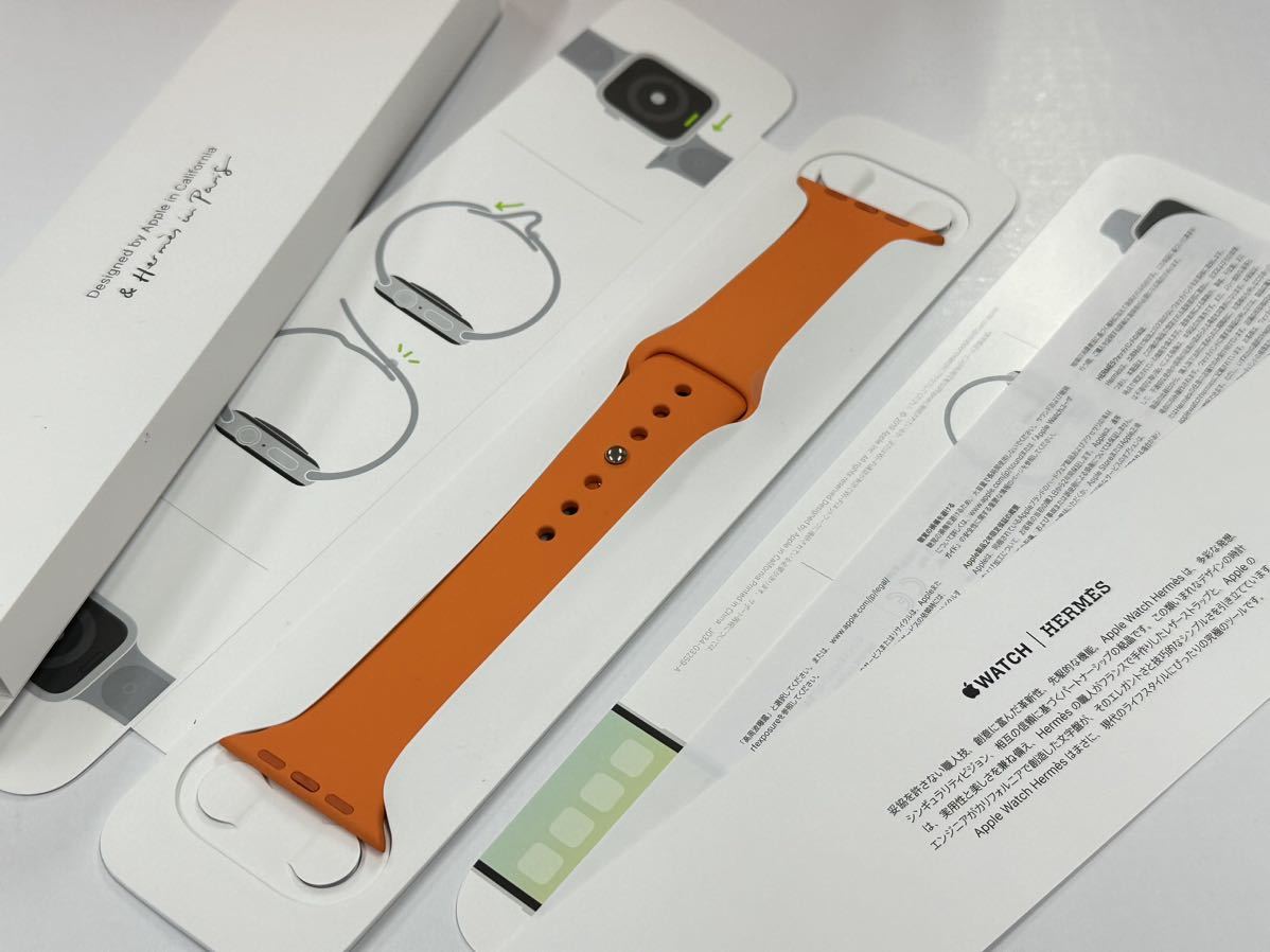 ☆即決未使用 Apple Watch HERMES 限定 オレンジ スポーツバンド 45mm