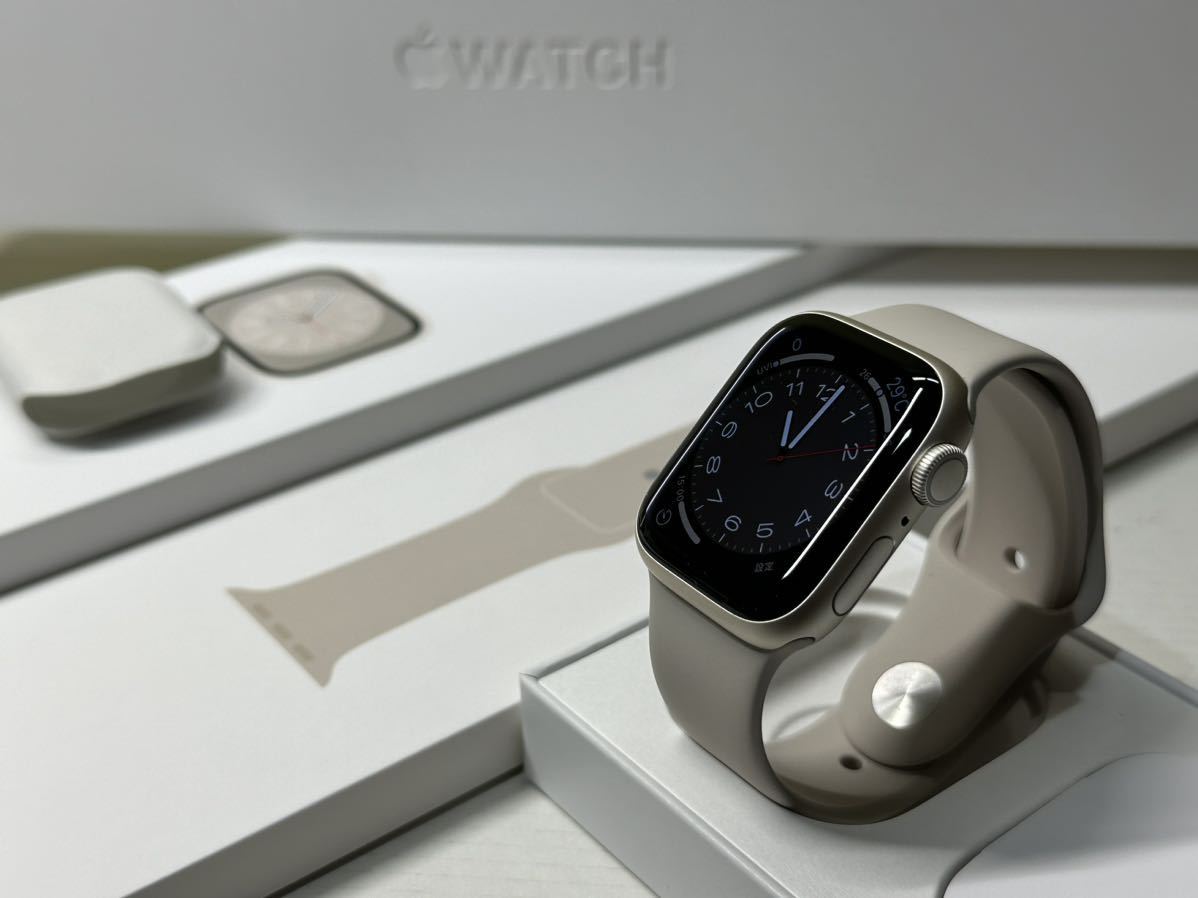 即決 超美品 Apple Watch series8 41mm シルバーアルミニウム アップル