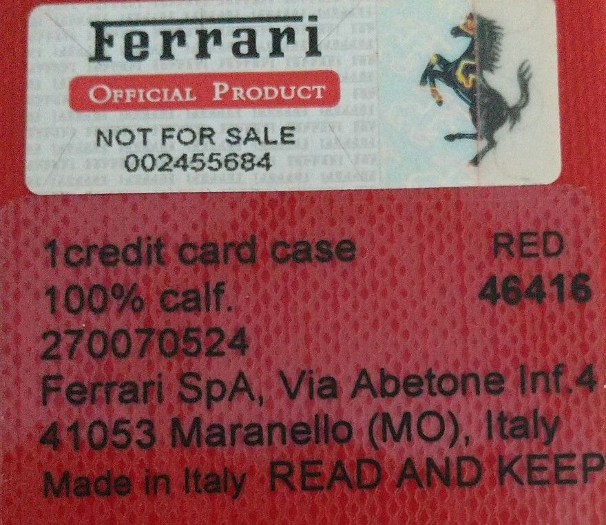 フェラーリ カード入れ