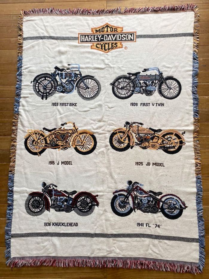 70s Harley Davidson коврик покрывало Vintage HARLEY-DAVIDSON плед подлинная вещь 