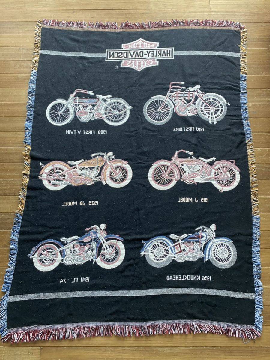 70s Harley Davidson коврик покрывало Vintage HARLEY-DAVIDSON плед подлинная вещь 