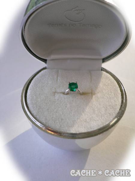 LI12 SD13 подросток размер циркон кольцо ( зеленый )