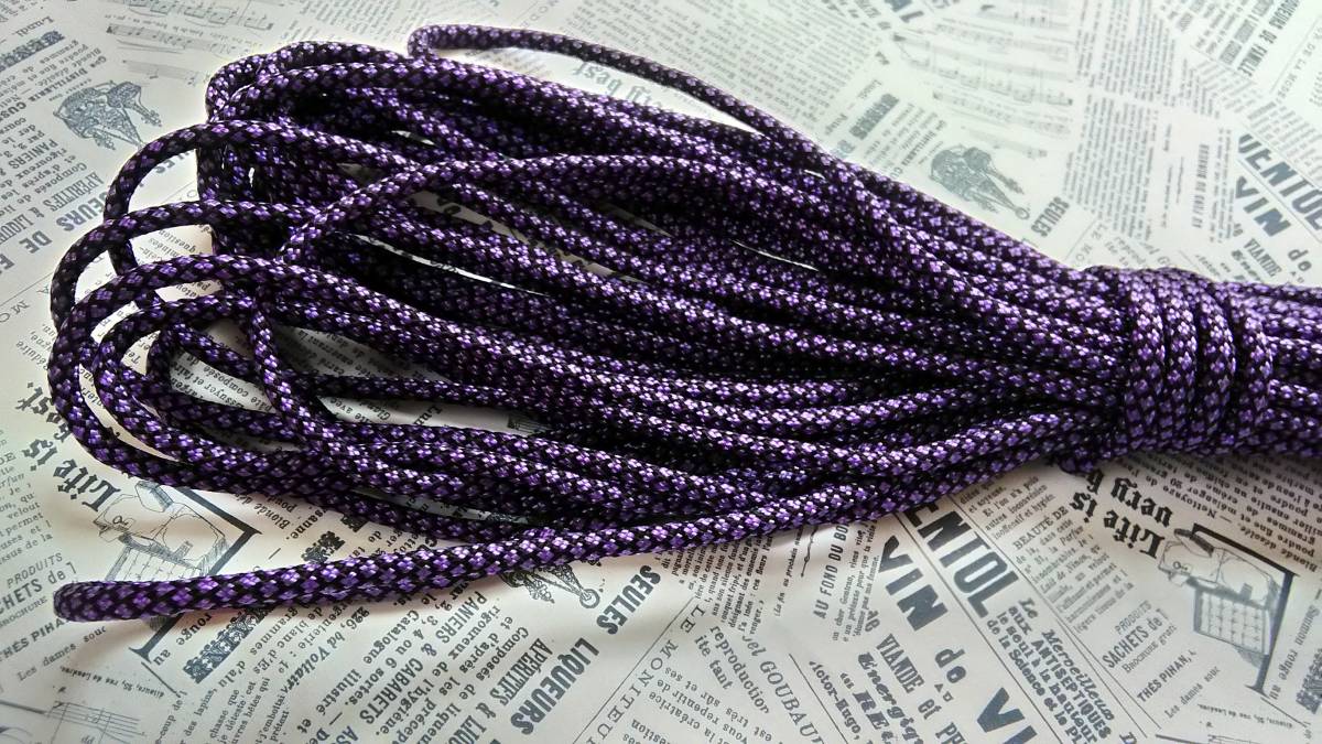 **pala code **9 core 10m 4mm**[246 number ] peace pattern purple { outdoor . handicrafts etc. for }