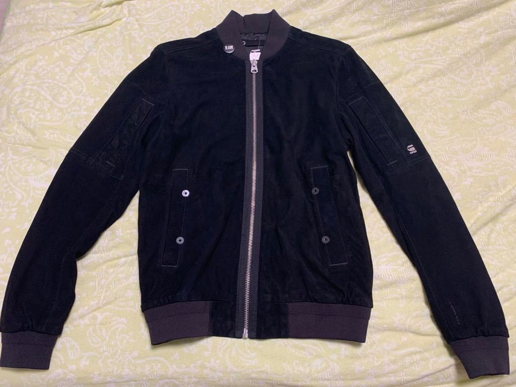 G-STAR RAW BATT SUEDE BOMBER スエード　ジャケット　ジースター　黒　ブルゾン　MA-1_画像1