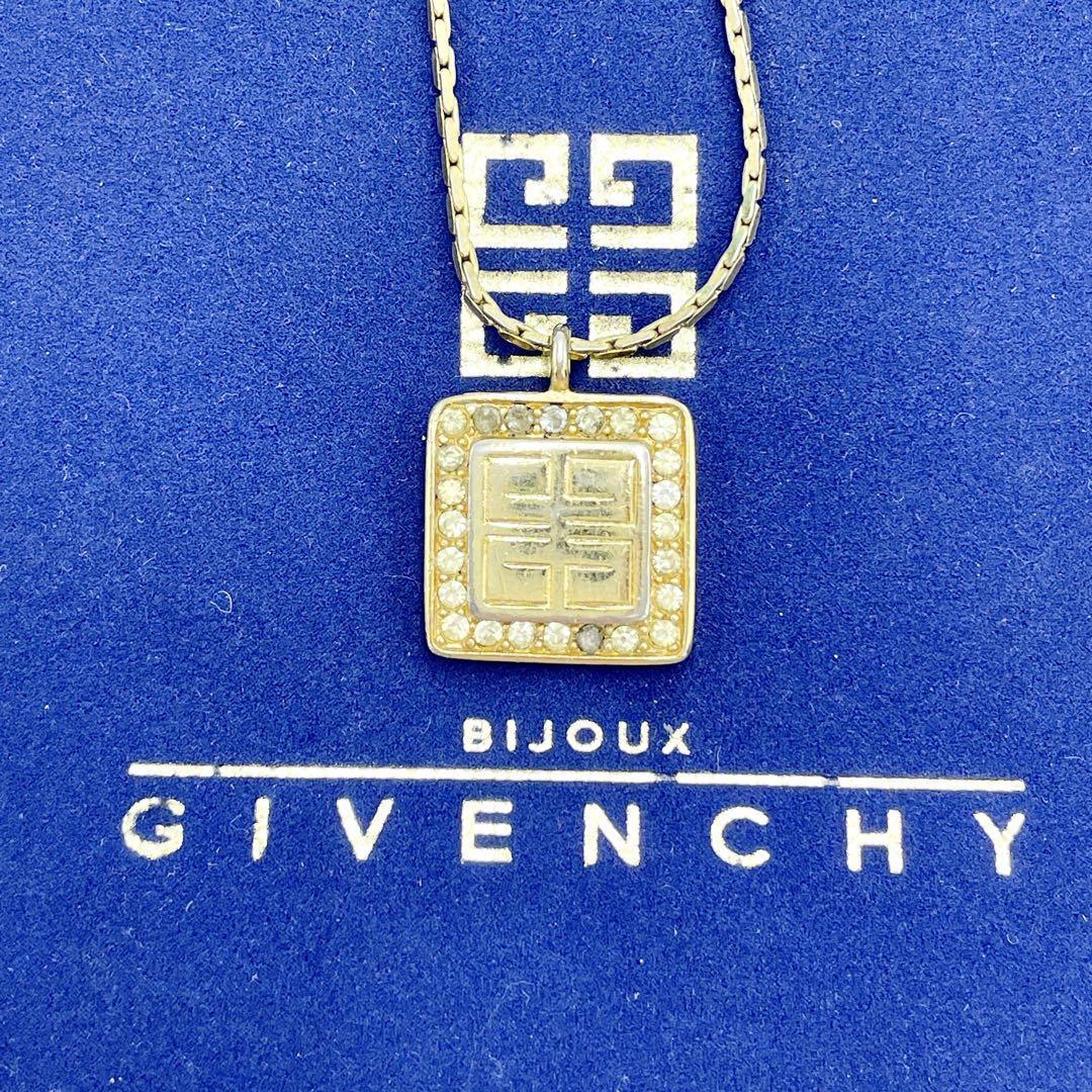 ジバンシー givenchy ネックレス チェーン ロゴチェーン ゴールド 美品-