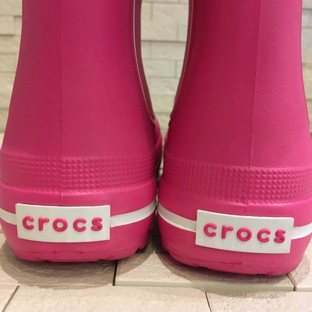 美品　付属品有り　クロックス　crocs 　長靴　レインブーツ　ピンク　品番11018-670 JP19.5㎝　20cm　軽量ブーツ_画像7
