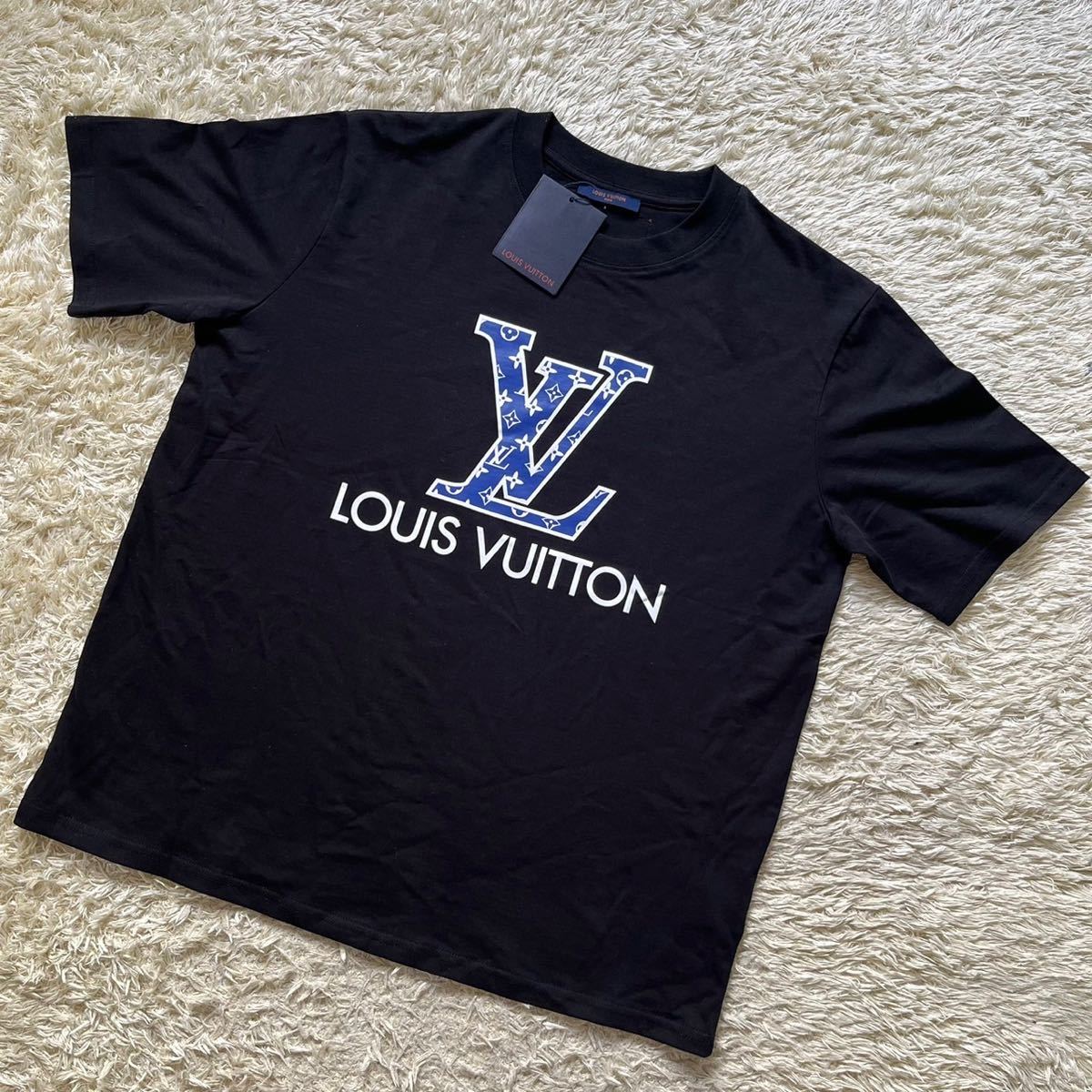 【新品未使用タグ付き・超激レア】Lサイズ LOUIS VUITTON ルイヴィトン Tシャツ モノグラム ロゴTシャツ 半袖 ブラック_画像1