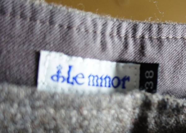 Leminor Le Minor * half edge height wool pants * tea *size3