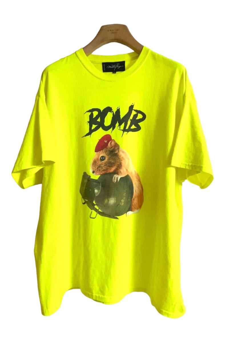  rare *MILK BOY Milkboy BOMB RAT T-shirt oversize 2XL yellow 