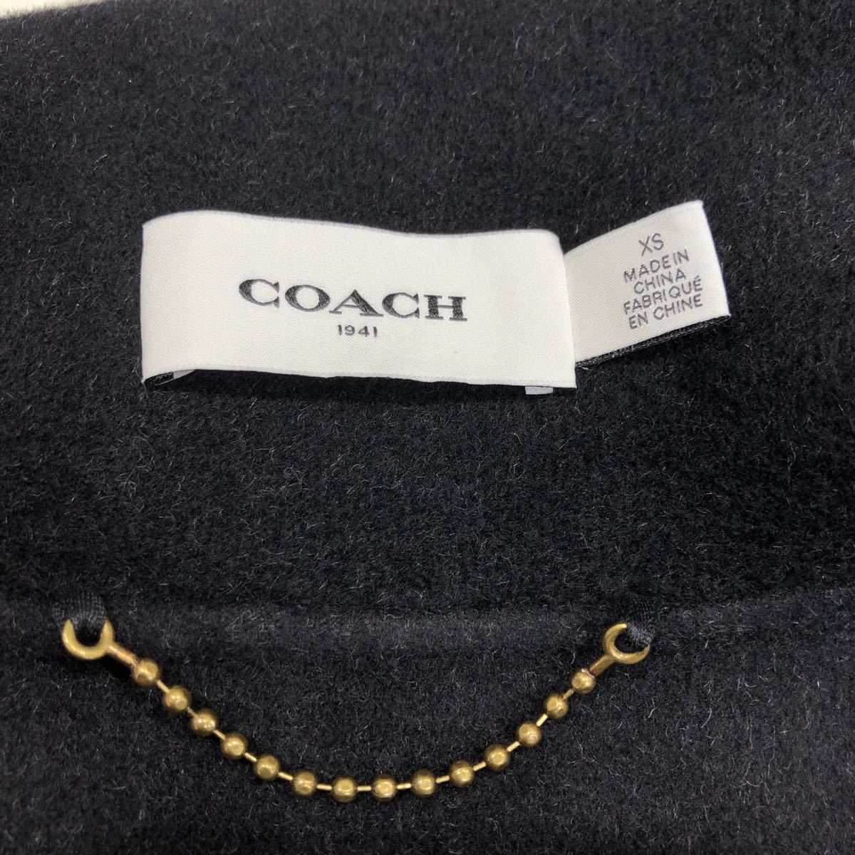 【coach】 コート コーチ XS 黒 ブラック ケープコート ts202402_画像6