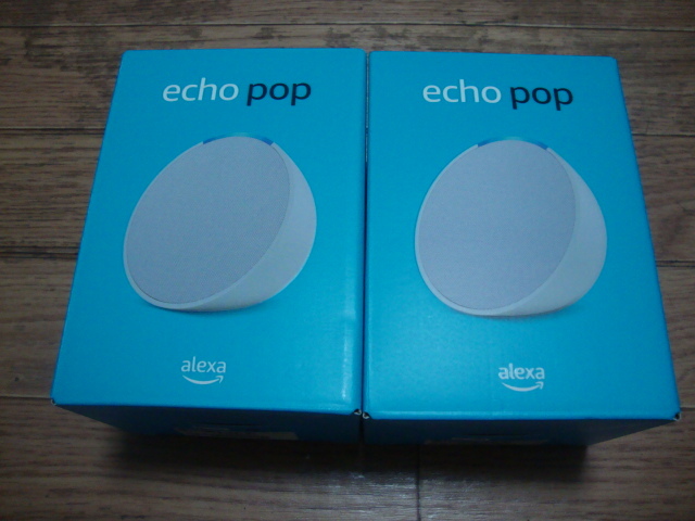 ★ Новая / бесплатная доставка Echo Pop (Echo Pop) 2 штуки серого Shire White Compact Smart Dinger с Alexa Amazon ★