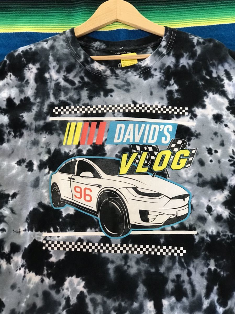 David's Vlog Tシャツ　Youtuber アメリカ　テスラ　レース　レーシング　アメリカ　ビンテージ　企業　世田谷ベース　古着　アメカジ_画像1