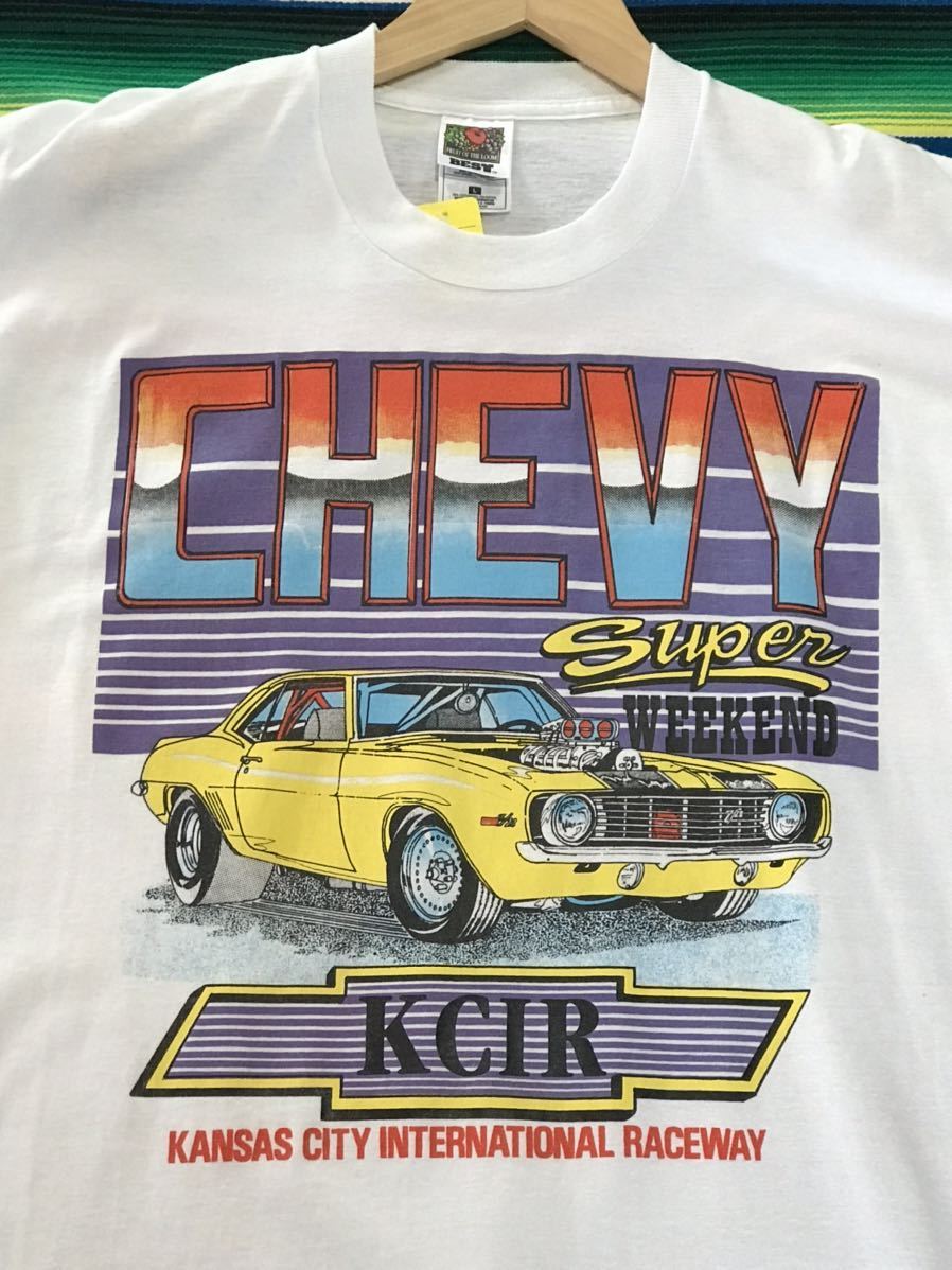 Super Chevy Weekend Tシャツ シェビー　シボレー　マッスルカ- アメリカ　ビンテージ　世田谷ベース　レーシング　ゼロヨン　古着