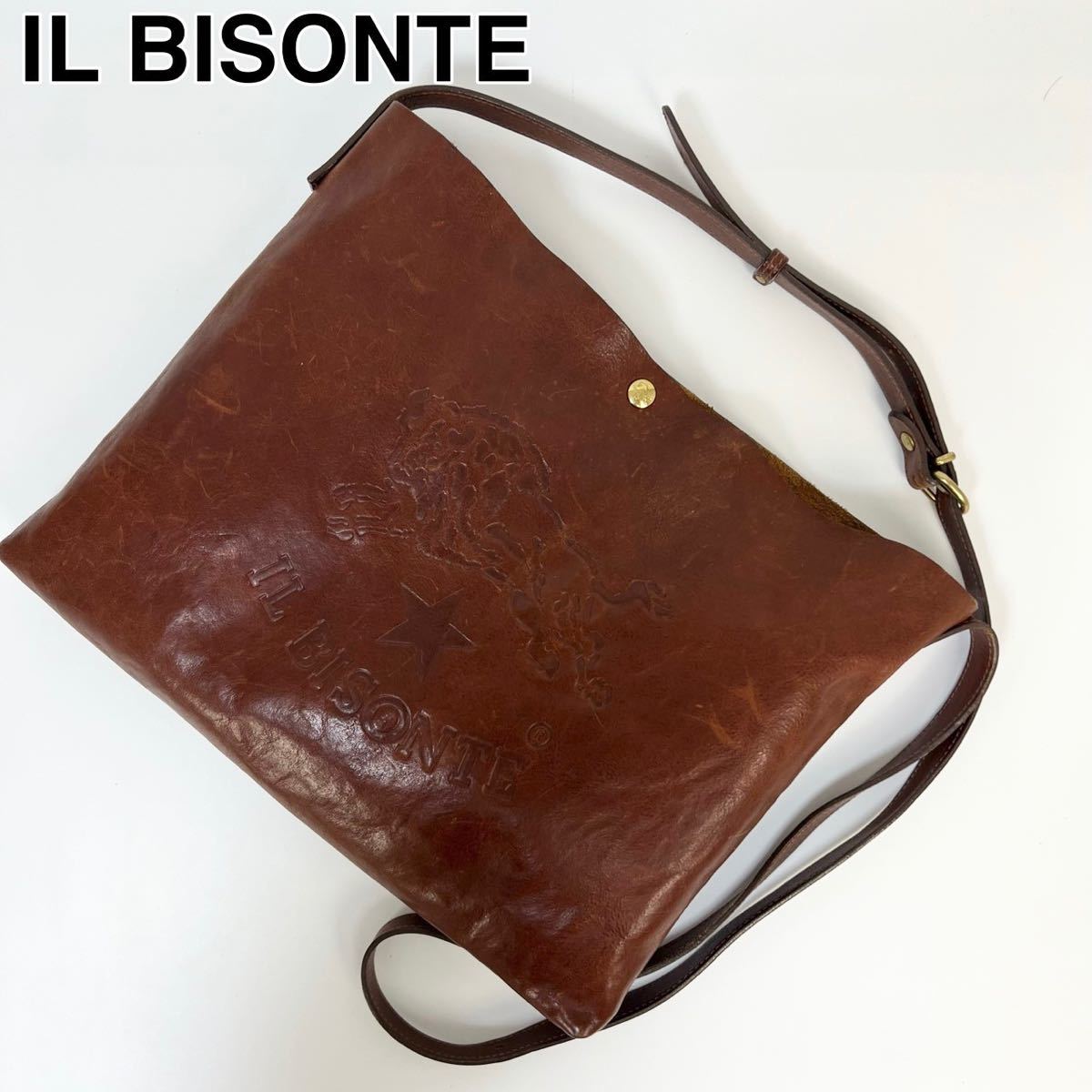 限定販売】 BISONTE IL 23G07 イルビゾンテ 本革 ショルダーバッグ