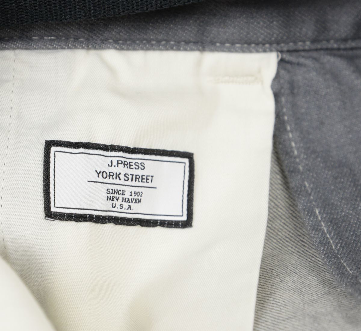 ●J.PRESS YORK STREETコットンストレッチワイドパンツ(L(JP-XL)(W92),グレー,IM1201,調整ベルト)新品_画像7