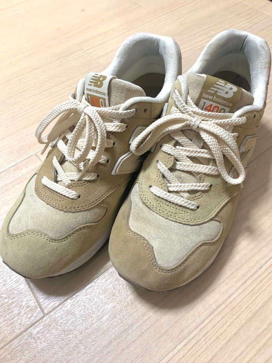 new balance／BEAMS40周年記念モデル　CM1400 ベージュ　26.5  左右非対称カラーリング