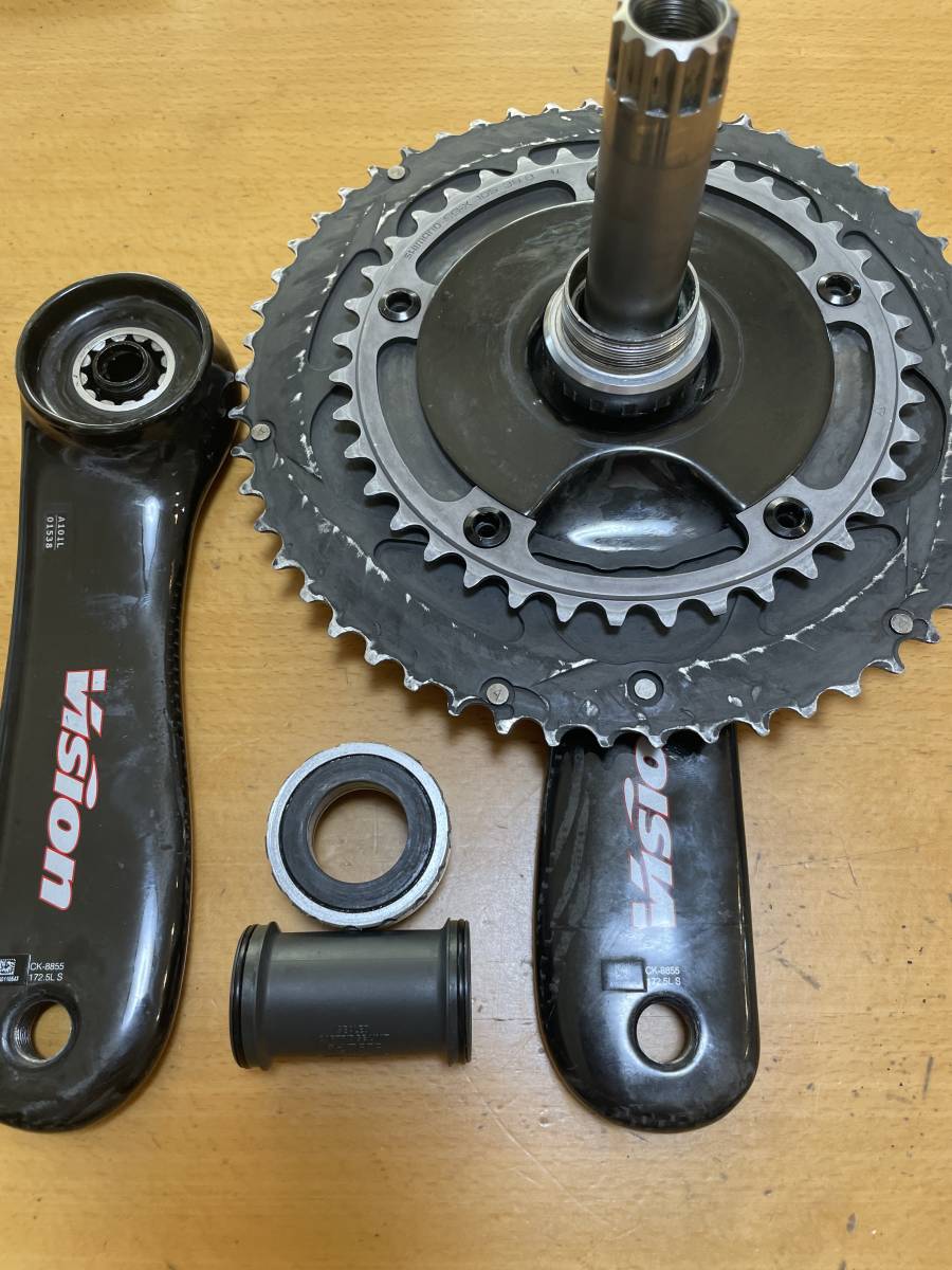 美品 vision trimax carbon クランク-