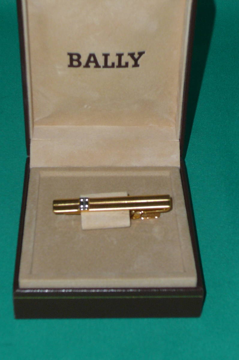  necktie pin 1) brand BALLY Gold case 