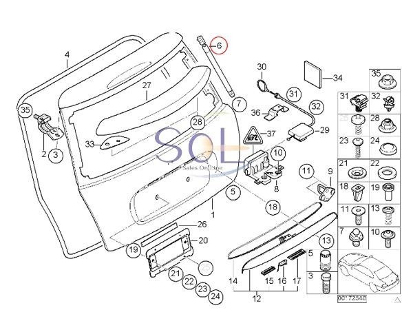 BMW MINI ミニ R50 R53 テールダンパー リアゲートダンパー テールダンパー 左右セット Cooper One Cooper s JCW 41626801258 出荷締切18時_画像2