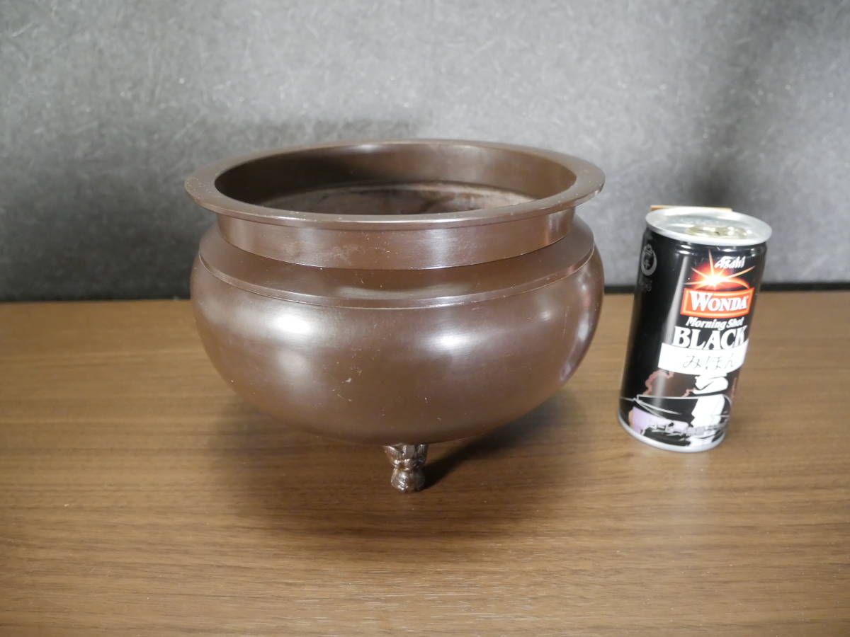 高価値 収集品 大型の真鍮香炉 高さ. 仏具