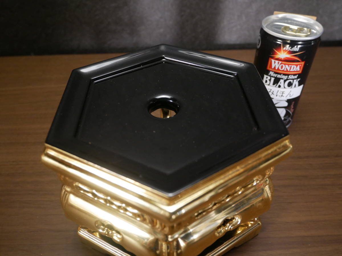 9860円 未使用保管品 本金箔の六角リン台 本金リン布団付(W 9860円 未使用保管品 本金箔の六角リン台 本金リン布団付(W