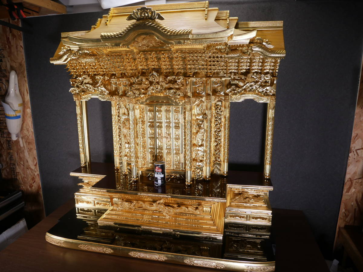 ファッションデザイナー 収集品 国産最高級一重屋根宮殿須弥壇セット 木製本金箔本金粉(Q) 4576 仏具一般 ファッションデザイナー 収集品 国産最高級一重屋根宮殿須弥壇セット 木製本金箔本金粉(Q) 4576 仏具一般