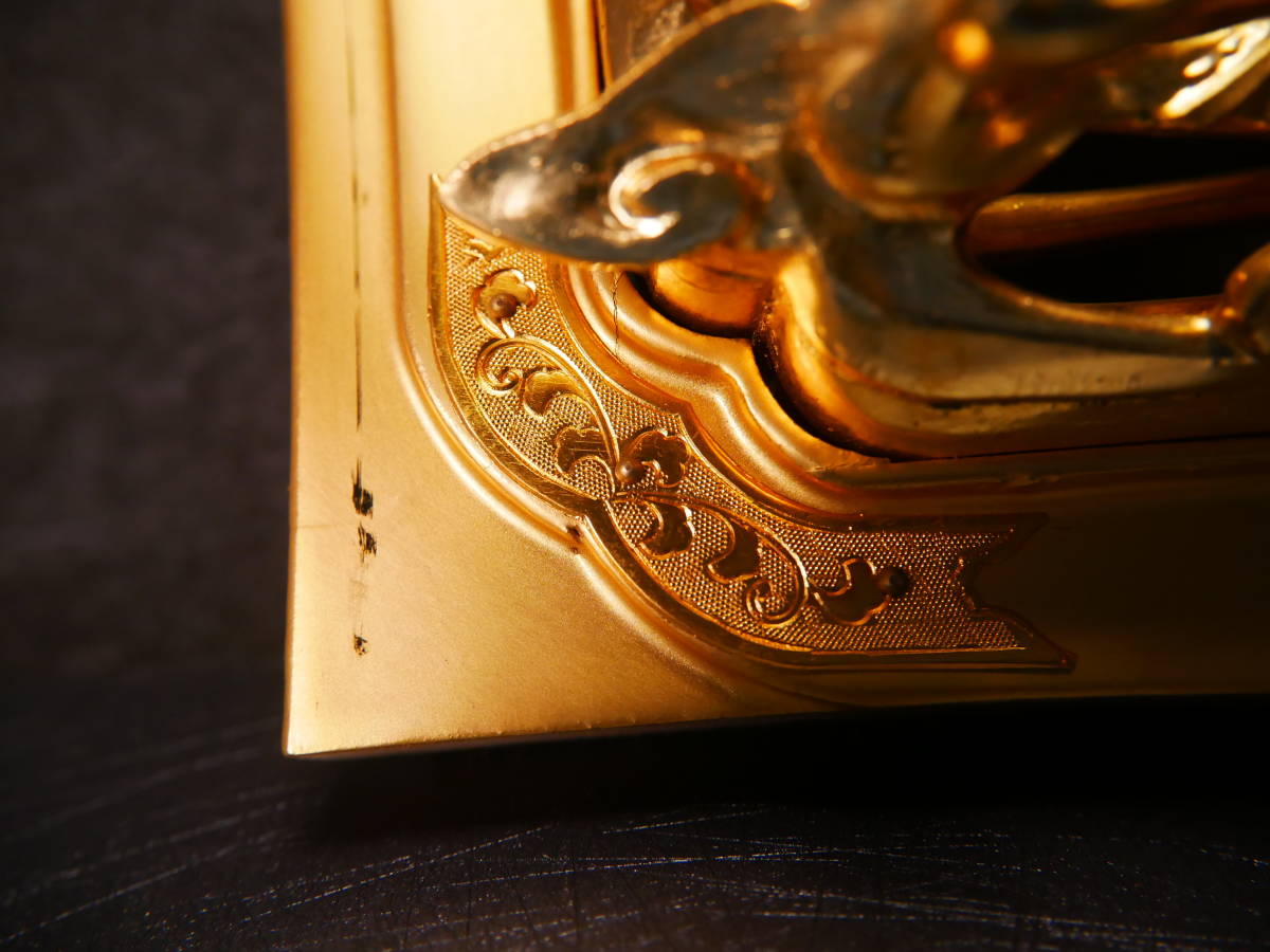 収集品　最高級　彫り　手彫り　本金箔　木製本金箔本金粉（A3-2）　4520　M_画像6