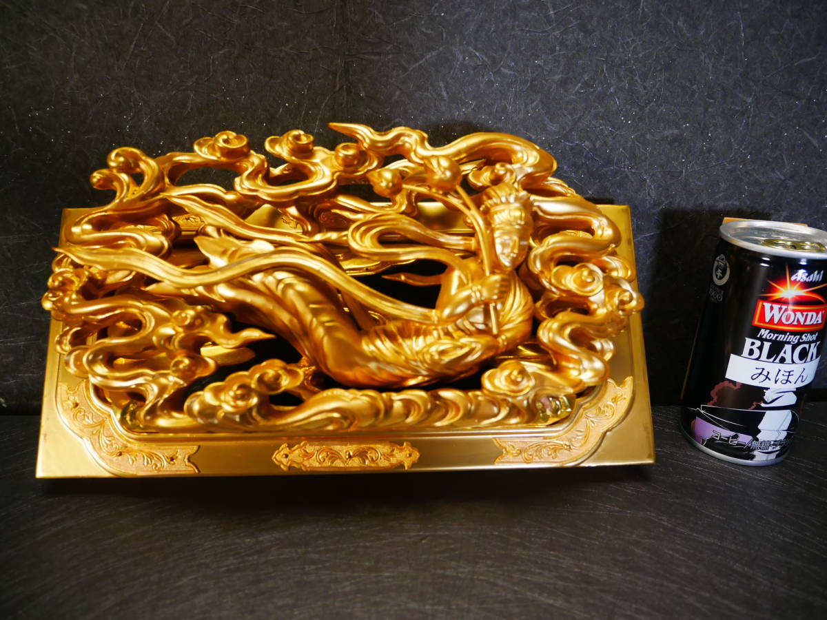 収集品　最高級　彫り　手彫り　本金箔　木製本金箔本金粉（A3-2）　4525　M