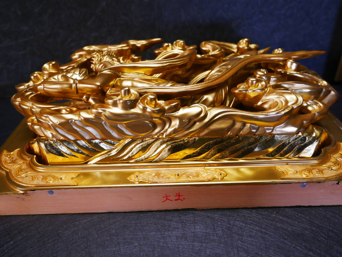 収集品　最高級　彫り　手彫り　本金箔　木製本金箔本金粉（A3-2）　4440　M_画像6