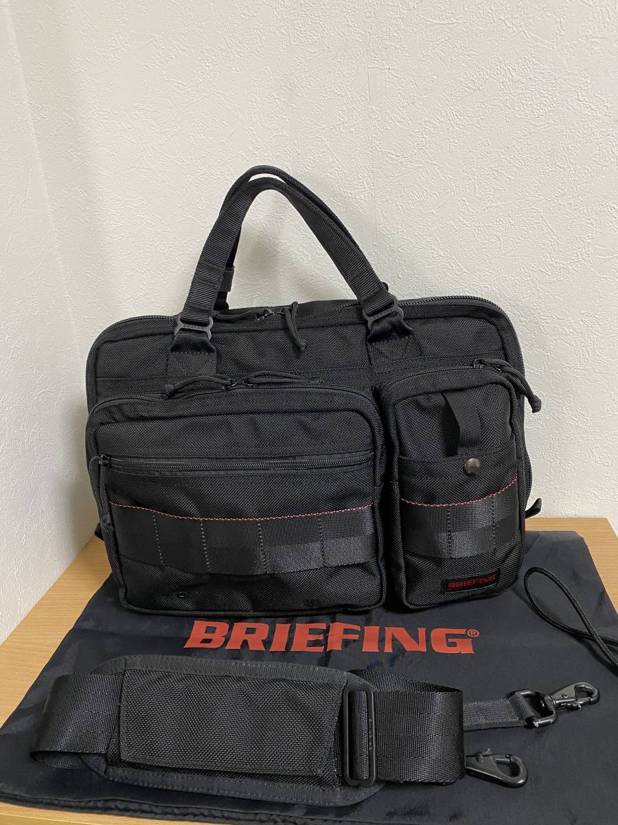 人気色○極美品○定価52800円○BRIEFING ブリーフィング A4 LINER A4ライナー ビジネスバッグ 2way BRF174219  アメリカ製 黒 巾着袋付き