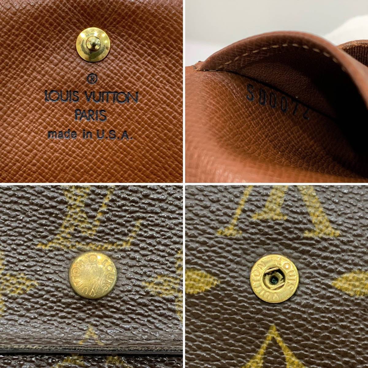 286-BY07) 中古 LOUIS VUITTON ポルトフォイユエリーズ 三つ折り財布